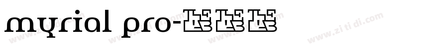myrial pro字体转换